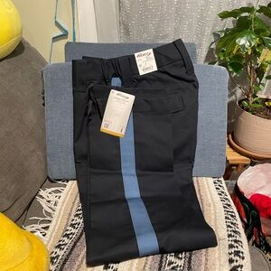 Women’s Black Pants with Blue Stripe Uniform
